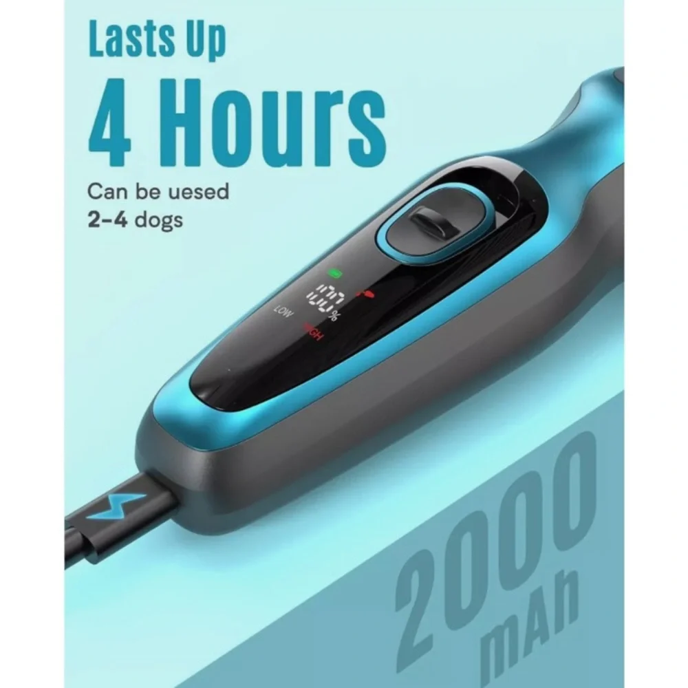 oneisall Dog Clippers for Grooming for Thick Heavy Coats -- Blue